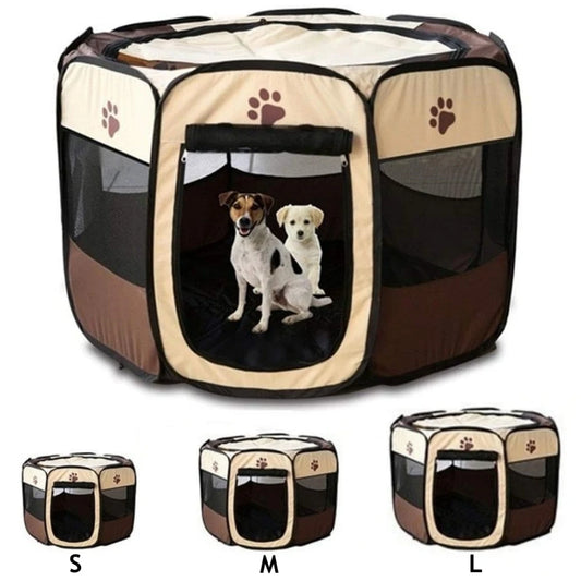 "Portable Summer Pet Tent – Foldable Outdoor Cat & Dog Bed with Detachable Enclosure and Playpen"