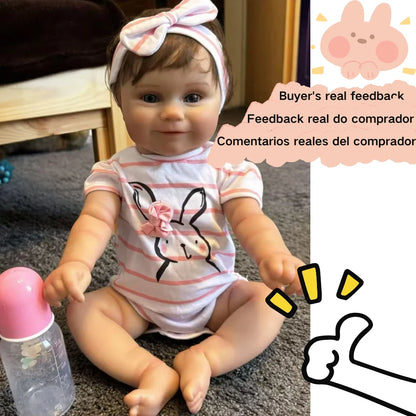 20'' Realistic Reborn Baby Doll – “Maddie” Girl with Hand-Painted Details, Visible Veins & 3D Skin Tone | Holiday Gift Idea