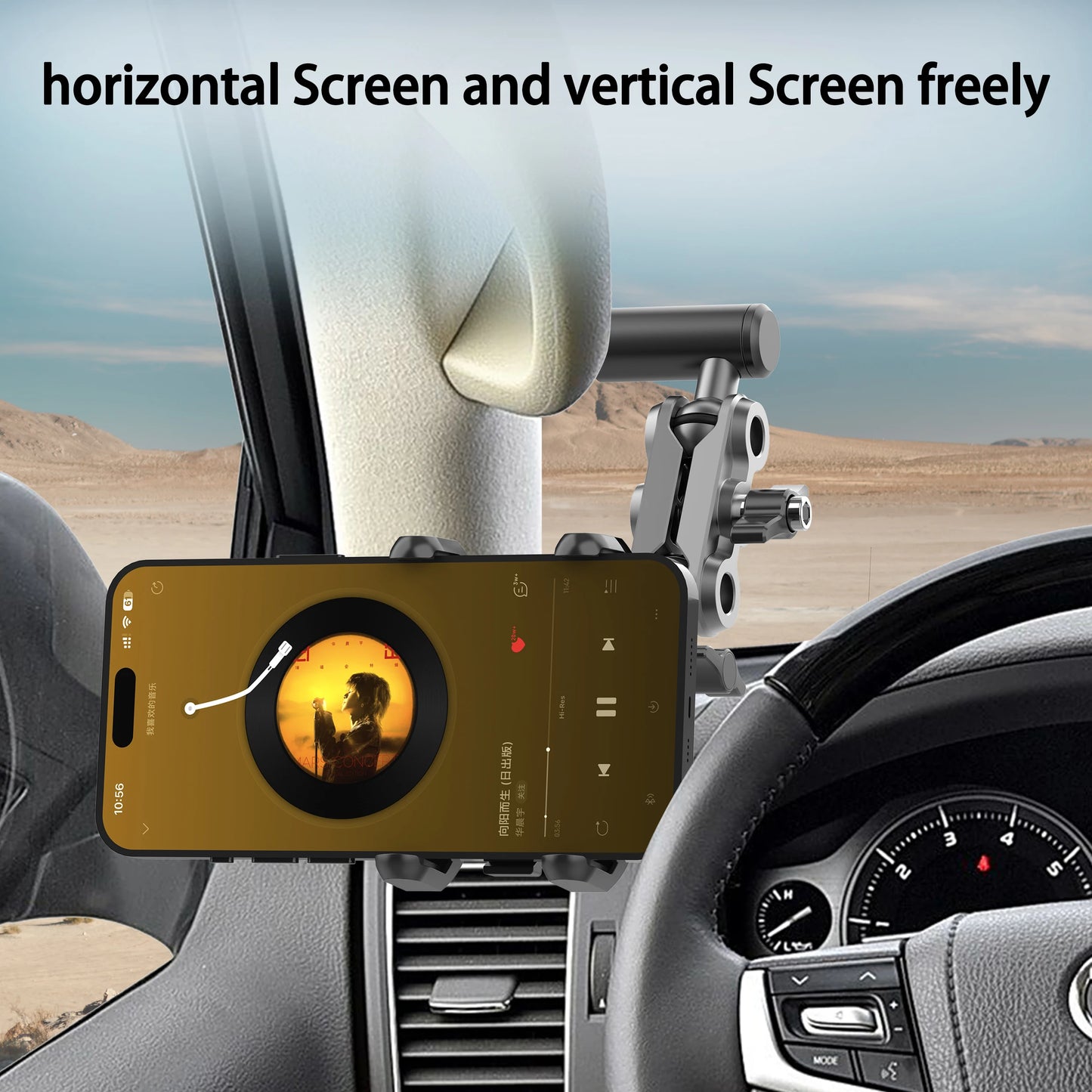 🚗 Off-Road Car A-Pillar Phone Holder – Armrest Mount Bracket for Trucks & SUVs