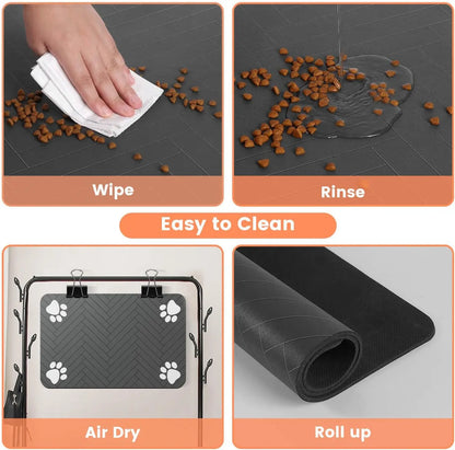 🐶🐱 AquaGuard™ Pet Feeding Mat – Absorbent, Waterproof & Quick-Dry Placemat for Dogs and Cats
