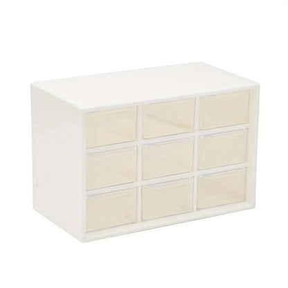 Wall-Mountable 9-Drawer Organizer for Office Supplies, Stationery, Jewelry & Small Items-Home & Office Organization Accessory