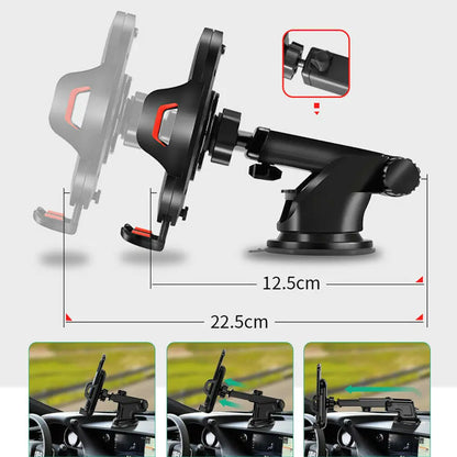 Universal Car Phone Holder with Suction Mount – GPS and Mobile Support for Xiaomi, Huawei, iPhone 7 to 12 Pro Max