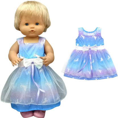 40cm Reborn Baby Doll Dress – Clothes for Nenuco and Sister Dolls, Perfect Gift for Girls