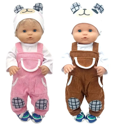 40cm / 16 Inch Reborn Baby Doll Clothes – Cute Rompers Outfit for Nenuco Dolls