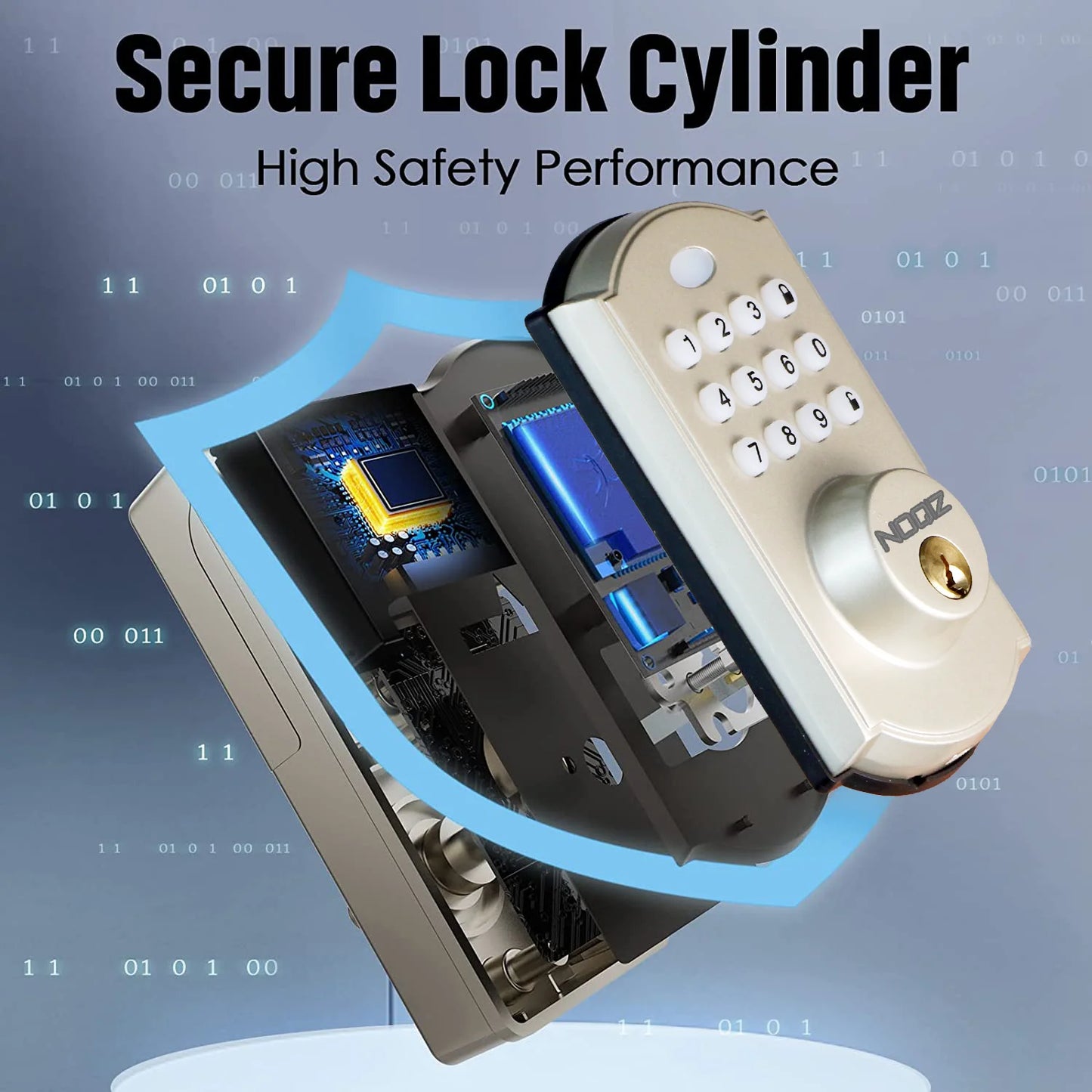 Smart Keyless Entry Door Lock – Waterproof Electronic Keypad Lock with Auto-Lock & Secure Smart Latch (Model 19L)