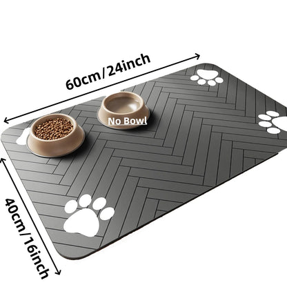 🐶🐱 AquaGuard™ Pet Feeding Mat – Absorbent, Waterproof & Quick-Dry Placemat for Dogs and Cats
