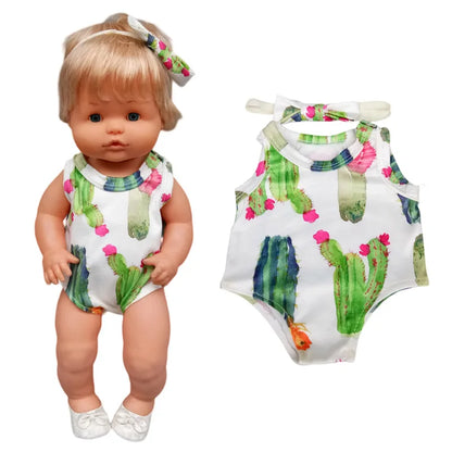 40cm / 16 Inch Reborn Baby Doll Clothes – Cute Rompers Outfit for Nenuco Dolls