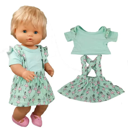 40cm / 16 Inch Reborn Baby Doll Clothes – Cute Rompers Outfit for Nenuco Dolls