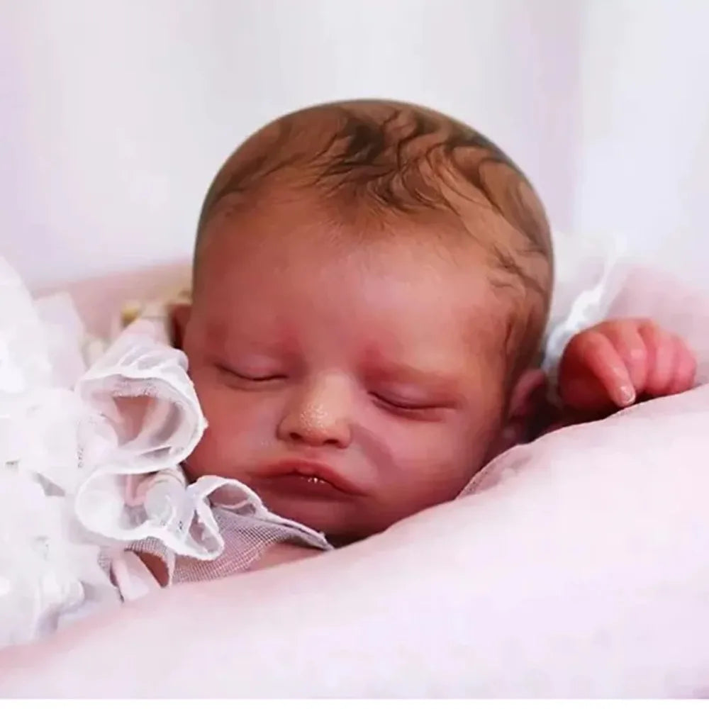 20'' Rosalie Reborn Doll Kit – Sleeping Newborn Baby | Unpainted DIY Vinyl Parts with Cloth Body & COA | Reborn Bebe Doll Kit