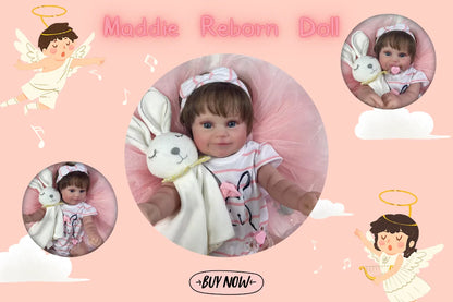 20'' Realistic Reborn Baby Doll – “Maddie” Girl with Hand-Painted Details, Visible Veins & 3D Skin Tone | Holiday Gift Idea