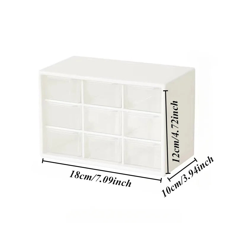 Wall-Mountable 9-Drawer Organizer for Office Supplies, Stationery, Jewelry & Small Items-Home & Office Organization Accessory
